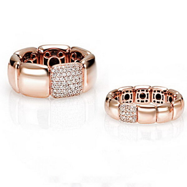 Δαχτυλίδι μοντέρνο σε ροζ χρυσό διαμάντια - Ketsetzoglou.gr