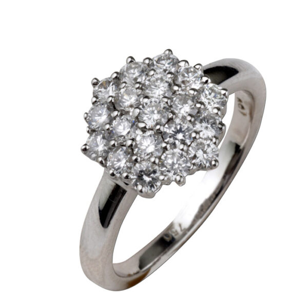 Ροζέτα δαχτυλίδι Κ18 λευκόχρυσο - Diamond Ring Ketsetzoglou
