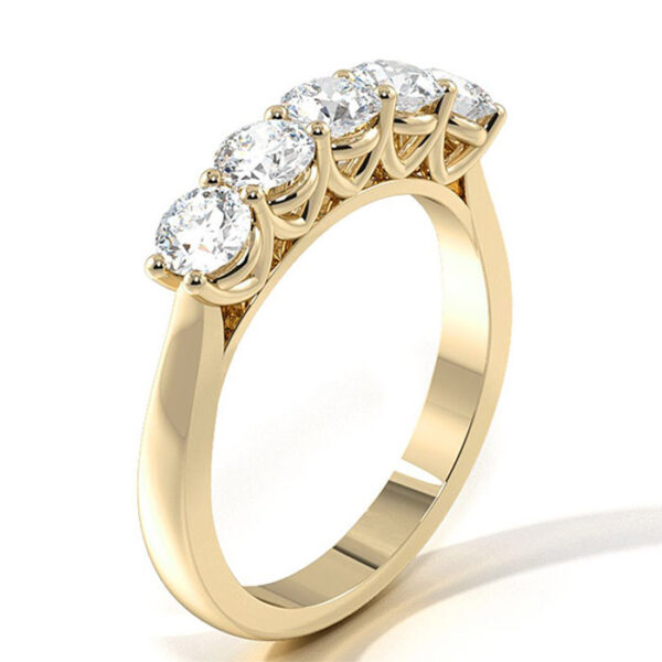 Δαχτυλίδι κίτρινο χρυσό με διαμάντια