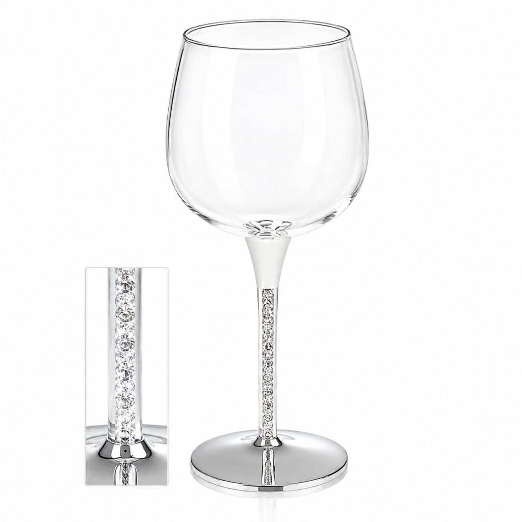 Ποτήρια Κρασιού με Swarovski Zircons