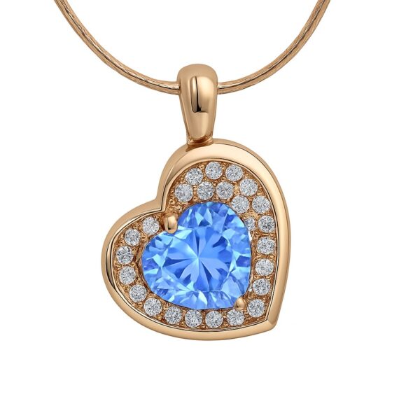 Κολιέ καρδιά με zircon