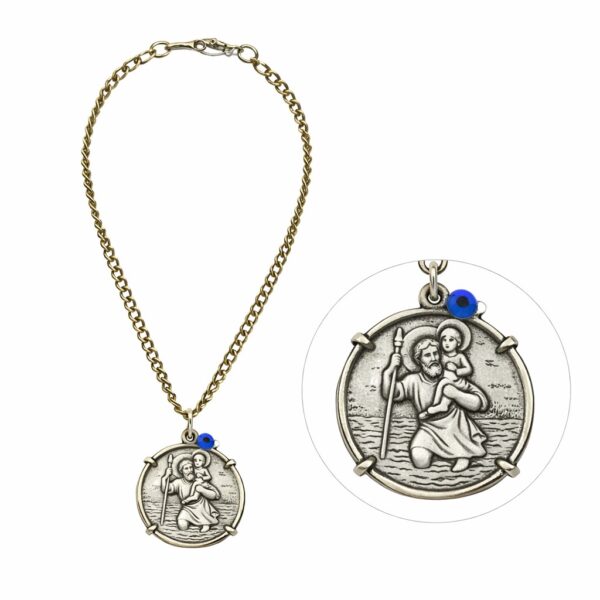 Γούρι Άγιος Χριστόφορος με ματάκι - Online shop Ketsetzoglou.gr