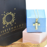 Εκπληκτικός σταυρός βάπτισης δίχρωμος- Ketsetzoglou Jewelry