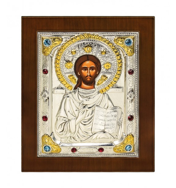 Εικόνα Ασημένια Βυζαντινή Χριστός