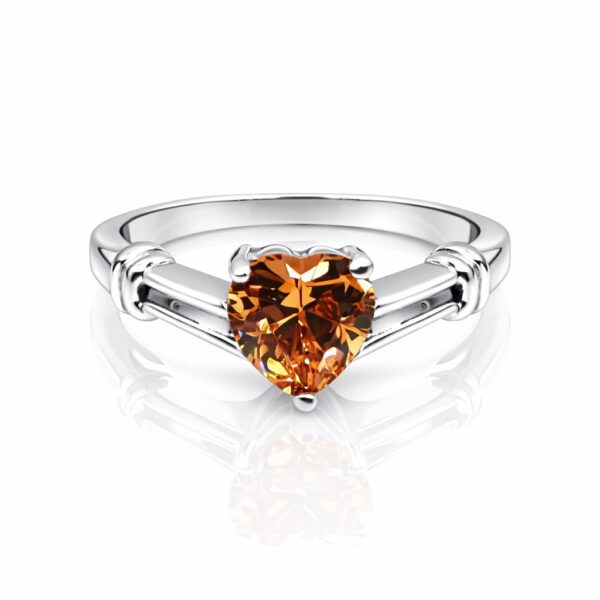 Δαχτυλίδι καρδιά με zircon swarovski