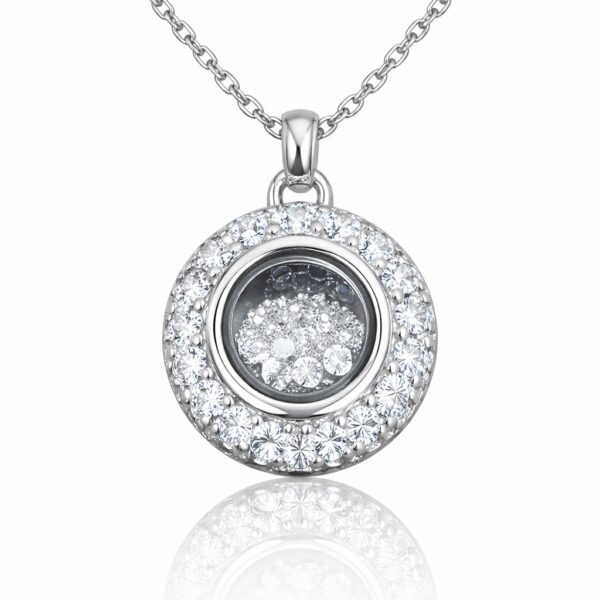 Ασημένιο μενταγιόν με ζιργκόν Swarovski