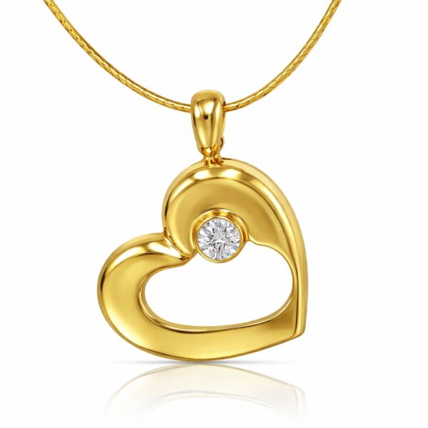 Καρδιά επιχρυσωμένη με swarovski
