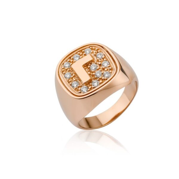 Δαχτυλίδι swarovski με μονόγραμμα