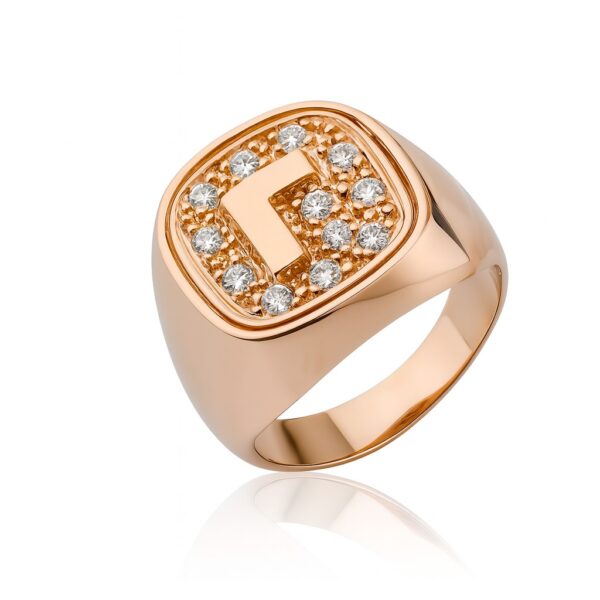 Δαχτυλίδι swarovski με μονόγραμμα - Ketsetzoglou.gr