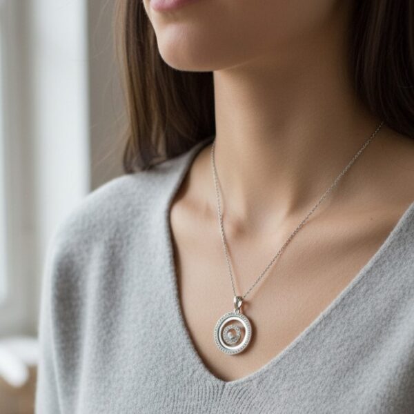 Ασημένιο κρεμαστό με zircon swarovski - Eshop Ketsetzoglou.gr