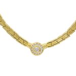 Χρυσό κολιέ με μπριγιάν Ι online jewellery I