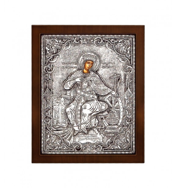 Εικόνα Ασημένια Βυζαντινή Αγία Αικατερίνη