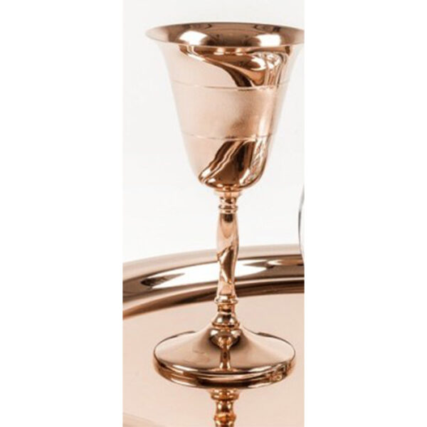 Ποτήρι κρασιού ροζ χρυσό για γάμο - Online eshop Ketsetzoglou.gr