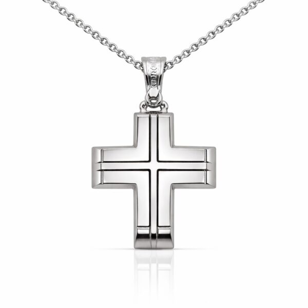 Σταυρός ανδρικός λευκόχρυσος – Ketsetzoglou Jewellery Athens