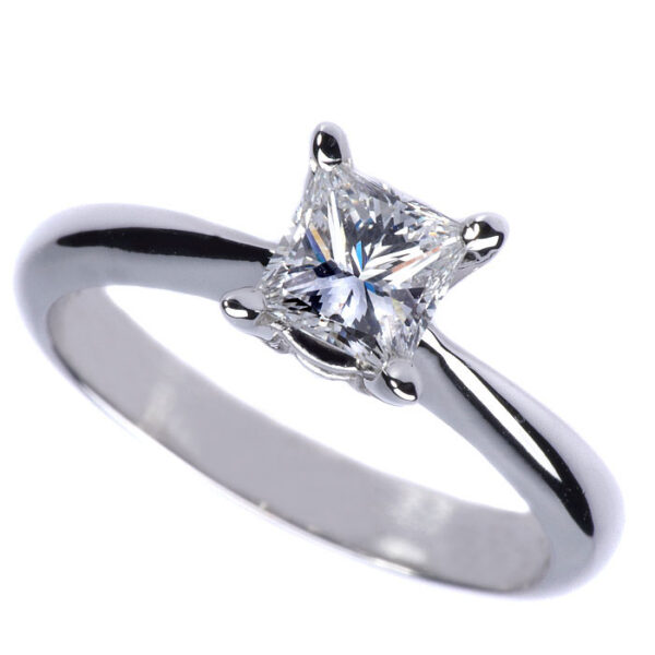 Μονόπετρο princess cut diamond - eshop online Ketsetzoglou.gr