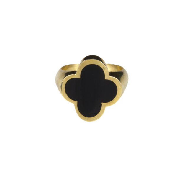 Ασημένιο δαχτυλίδι σε χρυσό με σμάλτο