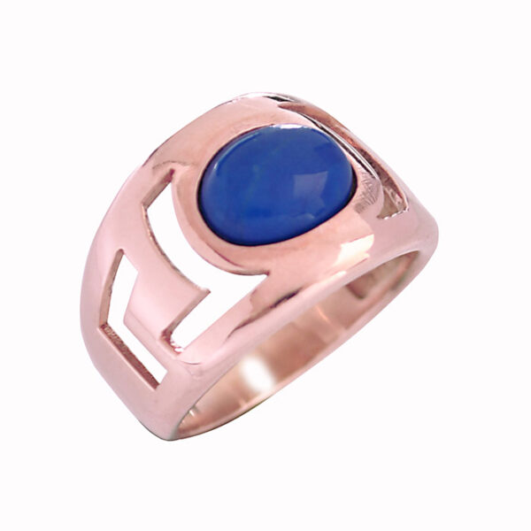 Γκρέκα δαχτυλίδι ασημένιο σε ροζ χρυσό λάπης