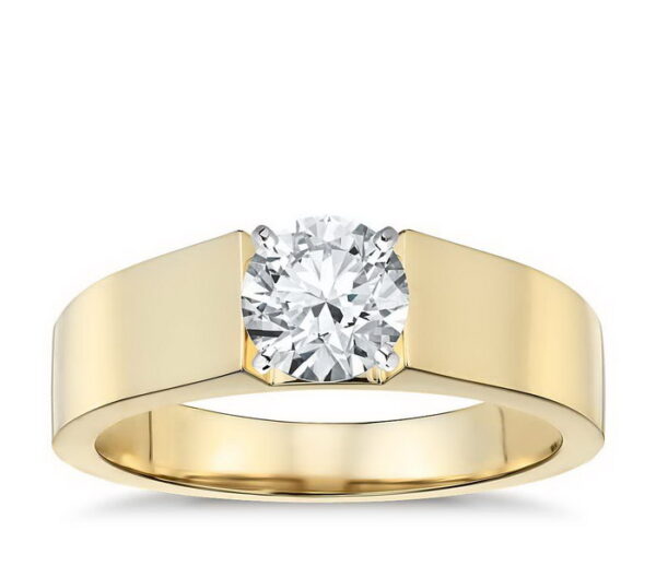 Δαχτυλίδι σε κίτρινο χρυσό με καρατίσιο διαμάντι - Ketsetzoglou.gr