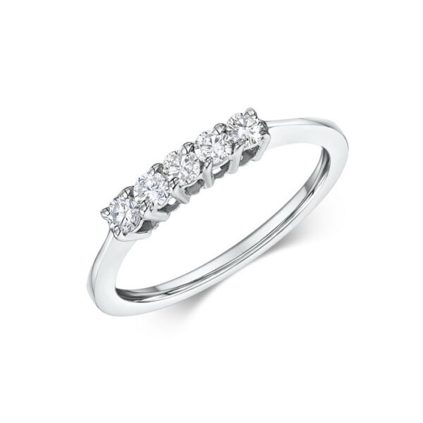 Δαχτυλίδι σειρέ λευκόχρυσο με διαμάντια - Ketsetzoglou.com