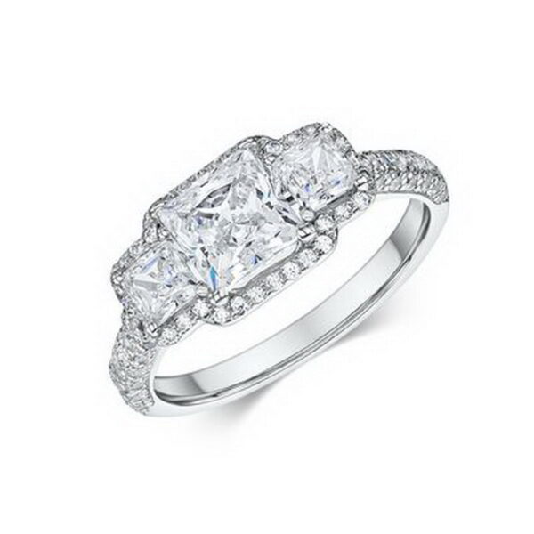 Λευκόχρυσο δαχτυλίδι με διαμάντια - eshop Ketsetzoglou.gr