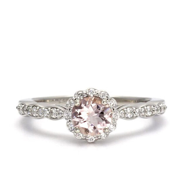 Δαχτυλίδι κόσμημα με ροζ ζαφείρι και διαμάντια