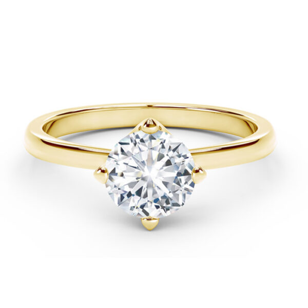 Μονόπετρα δαχτυλίδια Ketsetzoglou σε κίτρινο χρυσό για πρόταση γάμου