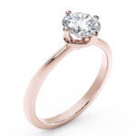 Μονόπετρα δαχτυλίδια μπριγιάν σε ροζ χρυσό για πρόταση γάμου