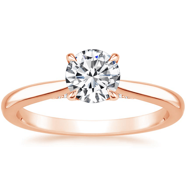 Δαχτυλίδι με διαμάντια ροζ χρυσό