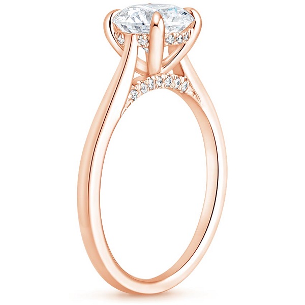 Δαχτυλίδι με διαμάντια ροζ χρυσό