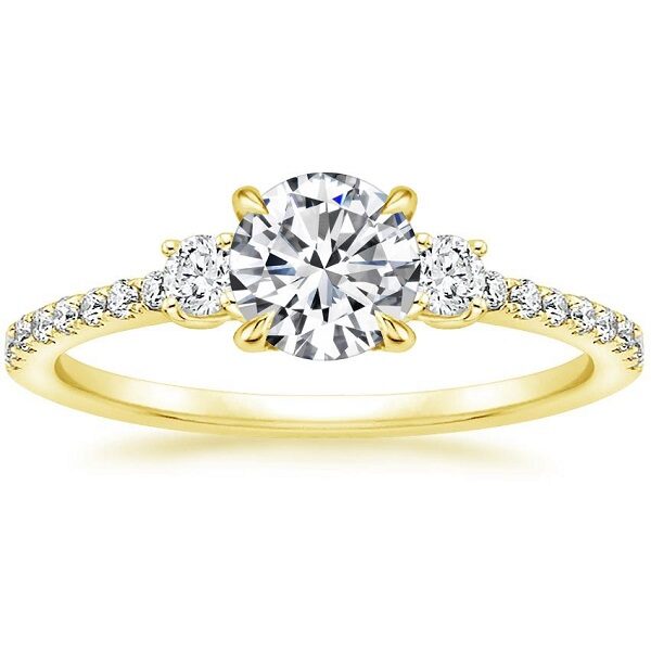 Δαχτυλίδια γάμου με διαμάντια κίτρινο χρυσό
