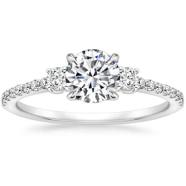 Δαχτυλίδια γάμου με διαμάντια σε λευκόχρυσο - Online Ketsetzoglou.gr