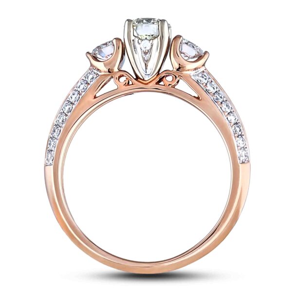 Λαμπερά δαχτυλίδια αρραβώνων σε ροζ χρυσό με διαμάντια