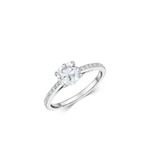Ρομαντικό μονόπετρο δαχτυλίδι με διαμάντι λευκόχρυσο