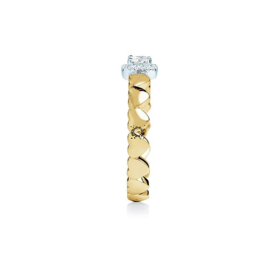 Μονόπετρο με διαμάντια κίτρινο χρυσό 18Κ - Online Ketsetzoglou.gr