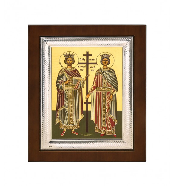 Εικόνα ασημένια Άγιοι Κωνσταντίνος και Ελένη