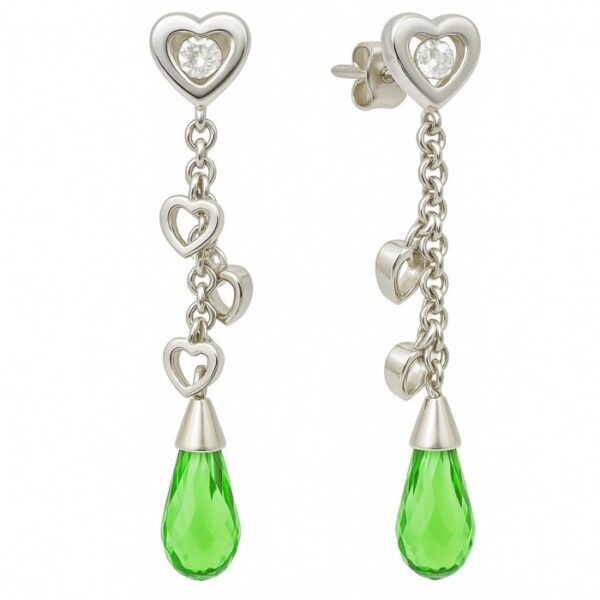 Σκουλαρίκια κρεμαστά με ζιργκόν Swarovski