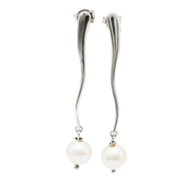 Κρεμαστά σκουλαρίκια με πέρλα - Online Ketsetzoglou.gr