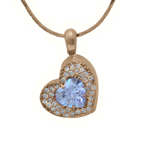 Κολιέ καρδιά με zircon - Eshop online Ketsetzoglou.gr
