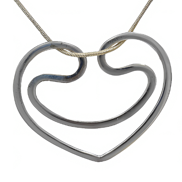 Ασημένια κοσμήματα σε σχέδιο καρδιά - Ketsetzoglou.gr