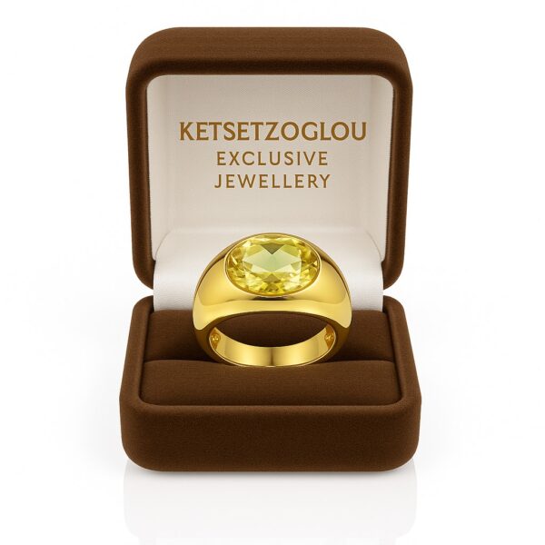 Χρυσό Δαχτυλίδι Τοπάζ Οβάλ - Ketsetzoglou.com