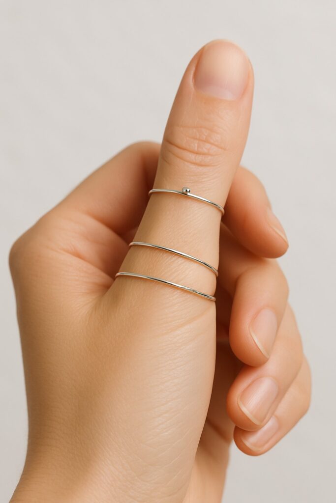 Chic Minimal Silver Ring