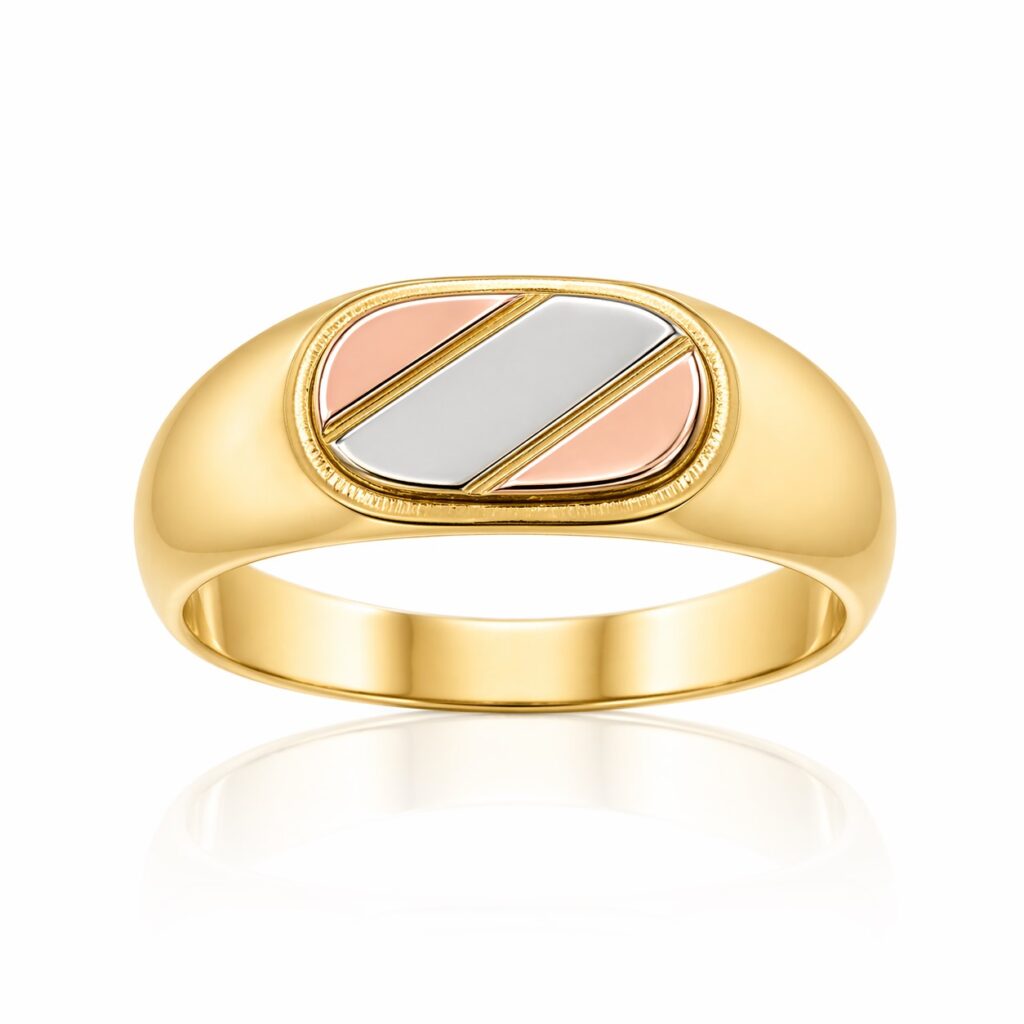 Δαχτυλίδι Κ14 Oval Ανδρικό